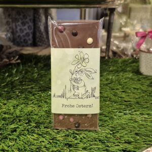 "Frohe Ostern"-Tafel Edel-Vollmilch mit Crisp-Perlen, 50 g