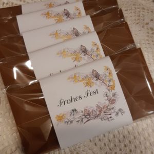 Schokolade Vollmilch Frohes Fest 